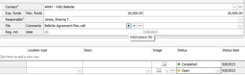 Funding file upload field