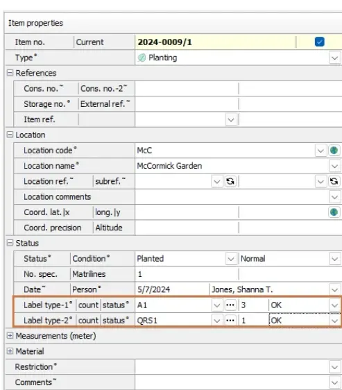 Label counts (1)
