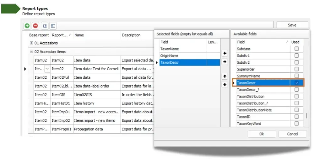 report types