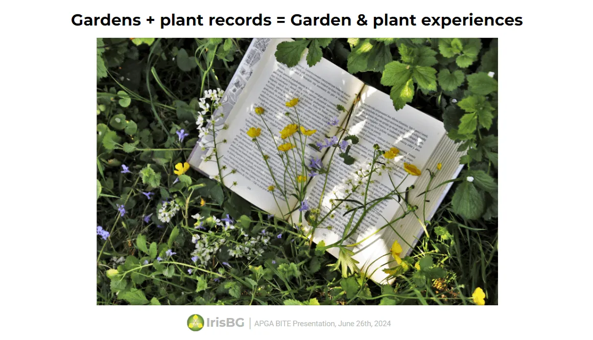 gradens + plant records = garden & plant expereinces